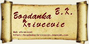 Bogdanka Krivčević vizit kartica